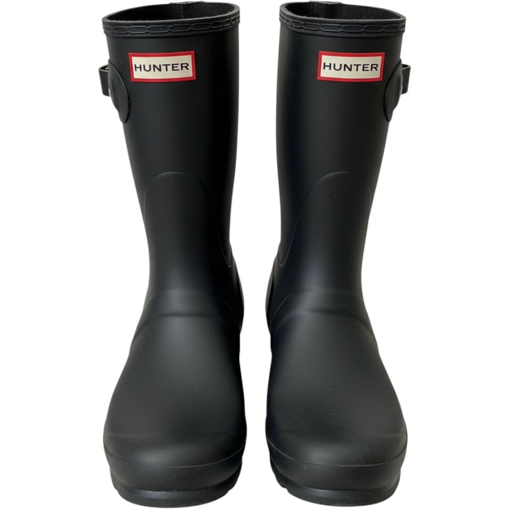 NEW Hunter Women Original Short Matte Black Rain Boots WFS1000RMA Size 8